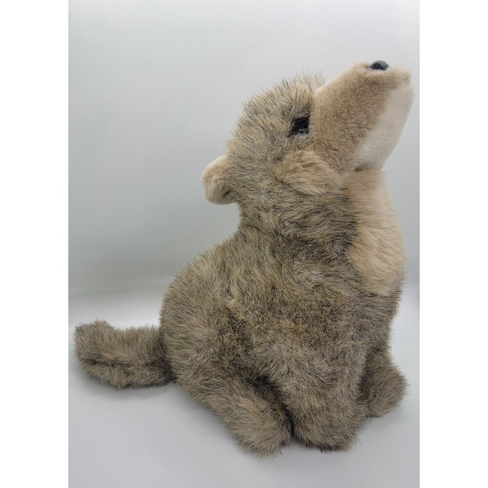 Vintage 1994 Mary Meyer Howling Wolf Plush Toy 11” Stuffed Animal Gray Beige HTF